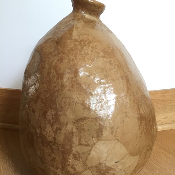 Anthropologie Extra Large Recycled Paper Jug Vase Dry Contents Only